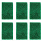 Aqua green sponge pads for cleaning, pack of 6 for kitchen use.
