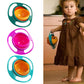 360-degree rotating toddler bowl with spill-proof design, ideal for on-the-go feeding.