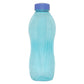 Plastic water bottle with a small spout and wide base.
