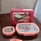 Stainless Steel Leak Proof Air Tight Lunch Boxes (900ML+200ML Approx / 2 Pc Set)