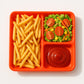 Plastic 3-Compartment Rectangular Meal Serving Tray / Plates (1 Pc)