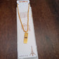 Golden Ram Naam Locket With Chain (1 Pc)