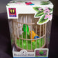 Sound-Activated Chirping Bird Toy in Hanging Cage (1 Pc / Battery Operated)