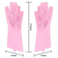 Silicone scrubber gloves in different colors