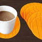 Round shape silicone cup mat set