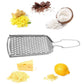 Sharp and durable stainless steel zester grater for versatile kitchen tasks like zesting and grating.