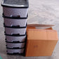 6-Layer Heavy-Duty Plastic Drawer Organizer Cabinet with Stone Texture Drawers