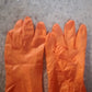 Multipurpose Rubber Reusable Cleaning Gloves, Reusable Rubber Hand Gloves I Latex Safety Gloves I for Washing I Cleaning Kitchen I Gardening I Sanitation I Wet and Dry Use Orange Gloves (1 Pair 40 Gm)