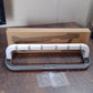 Wall-Mounted Double Bar Towel Holder with Hooks & Adjustable Folding Shelf