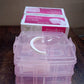 Versatile 18-Grid 3-Layer Transparent Plastic Organizer Box