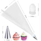 Cake decorating kit with nozzles and piping bag