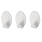 Multipurpose stainless steel adhesive hooks.