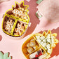 Colorful pineapple lunch box with compartments for school