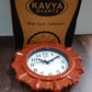 Wooden Look Round Wall Clock – Battery Operated Easy-to-Read Design for Home/Office