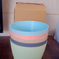 Round Flower Pot with Bottom Tray (5 Pcs Set / Small / 14×16 Cm)