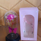 LED Decorative Rose with Butterfly in Transparent Plastic Dome (1 Pc)