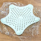 Mint Green Silicone Star Shaped Sink Filter Bathroom Hair Catcher Drain Strainers