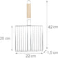 Square grill for papad and barbecue with wooden handle