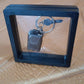 Suitcase Shape Nail Clipper Keychain Key & 3D Floating Frame Display Case (1 Set)