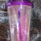Creative Plastic Cold Drink Cup with Lid & Straw – Tumbler (Mix Color)