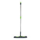 Flat mop for wet and dry use, microfiber, with rotating head and telescopic handle.