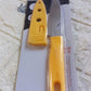 Set of stainless steel kitchen knives with blade cover and non-slip handle