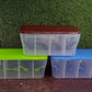 Kitchen Airtight 4-Section Storage Container / Pickle Jar 4 Spoons (1 Pc / Mix Color)