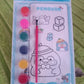 Kids Art Painting Kit Water Color, Cartoon Printed Board & Brush (9 Pcs Set)