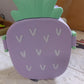 Pineapple lunch box with portable lid and multiple sections