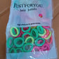 Small Ponytail Rubber Bands for Hair (Pack of 50 / Multicolour)