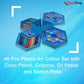 Plastic art set with various colors