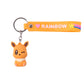 Cute Cartoon Silicone 3D Key Chain with Metal Hook & Strap (Pack of 1)