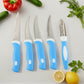 Stainless Steel Knife & Peeler Set with Stand - 6 Pcs