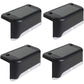 4-Piece Solar Waterproof Garden, Stair & Railing Lights