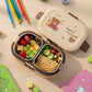 Cute Teddy Printed Kids Lunch Box (500Ml / 1 Pc)