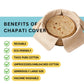 Pure Cotton Roti Mate Cloth, Round roti Cover (51 × 51 Cm, 1 Pc)