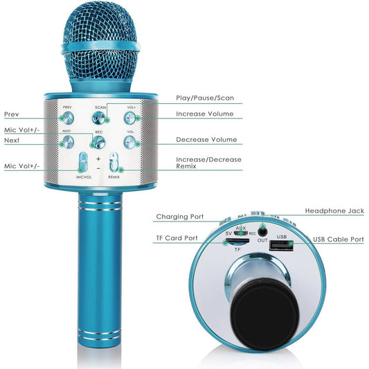 Wireless Bluetooth Recording Condenser Microphone Speaker  1 Pc