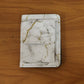 Compact Marble Finish Snap Button Card Holder Wallet (1 Pc)