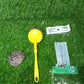 Scrubber with handle, designed for cleaning kitchen and hard stains.