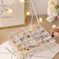 2-Layer Acrylic Jewelry Storage Box with 30 Compartment Dustproof Organizer