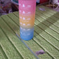 Plastic Colorful Motivational Water Bottle with Straw (750 ML)