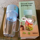 Portable Electric Juicer with Handle & Straw – USB Rechargeable, 6 Blades (500 ML)