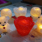 Christmas MULTI SHAPE SMALL LIGHT LAMPS LED SHAPE CRYSTAL  CHRISTMAS NIGHT LIGHT LAMP (6 PC SET)