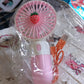 Portable Small Electric Fan – Rechargeable Mini Handheld Fan for Students