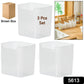 3 Pcs Clear Plastic Organizer Versatile Drawer Tray for Desk Makeup Bathroom Kitchen