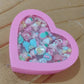 Adorable Playful Decorative Rings Children In Heart Shaped Storage Box (35 Pcs Aprpox