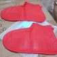Non-Slip Silicone Waterproof Boot Shoe Cover (Medium Size / 1 Pair / Red)