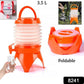 Collapsible Beverage Container with Tap Cold Drink Dispenser 3.5L Multicolor