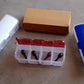 Kitchen Multipurpose Air-tight 4 Sections Storage Containers with 4 spoon (1 Pc )