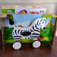 Zebra Pull Along Toy Baby Early Walking Pull Toy Rope Toy for Babies Walking Toy